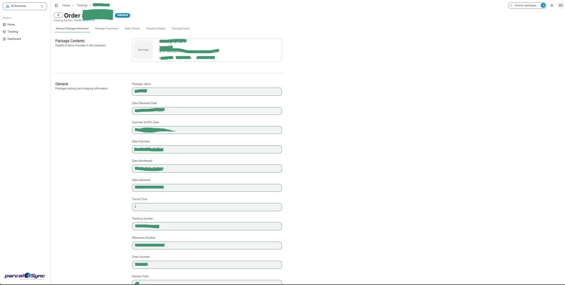Homepage after successful login