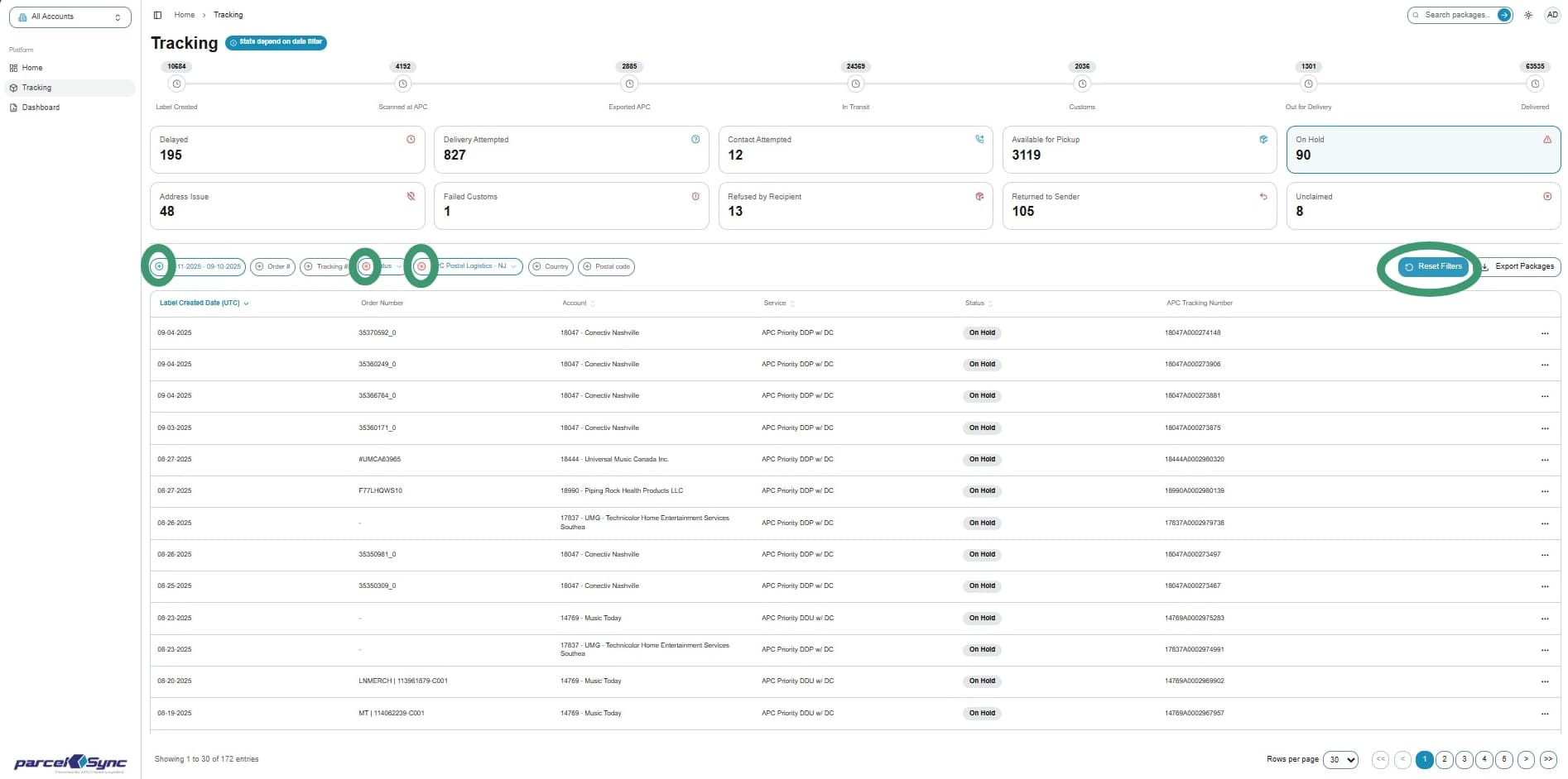 Homepage after successful login