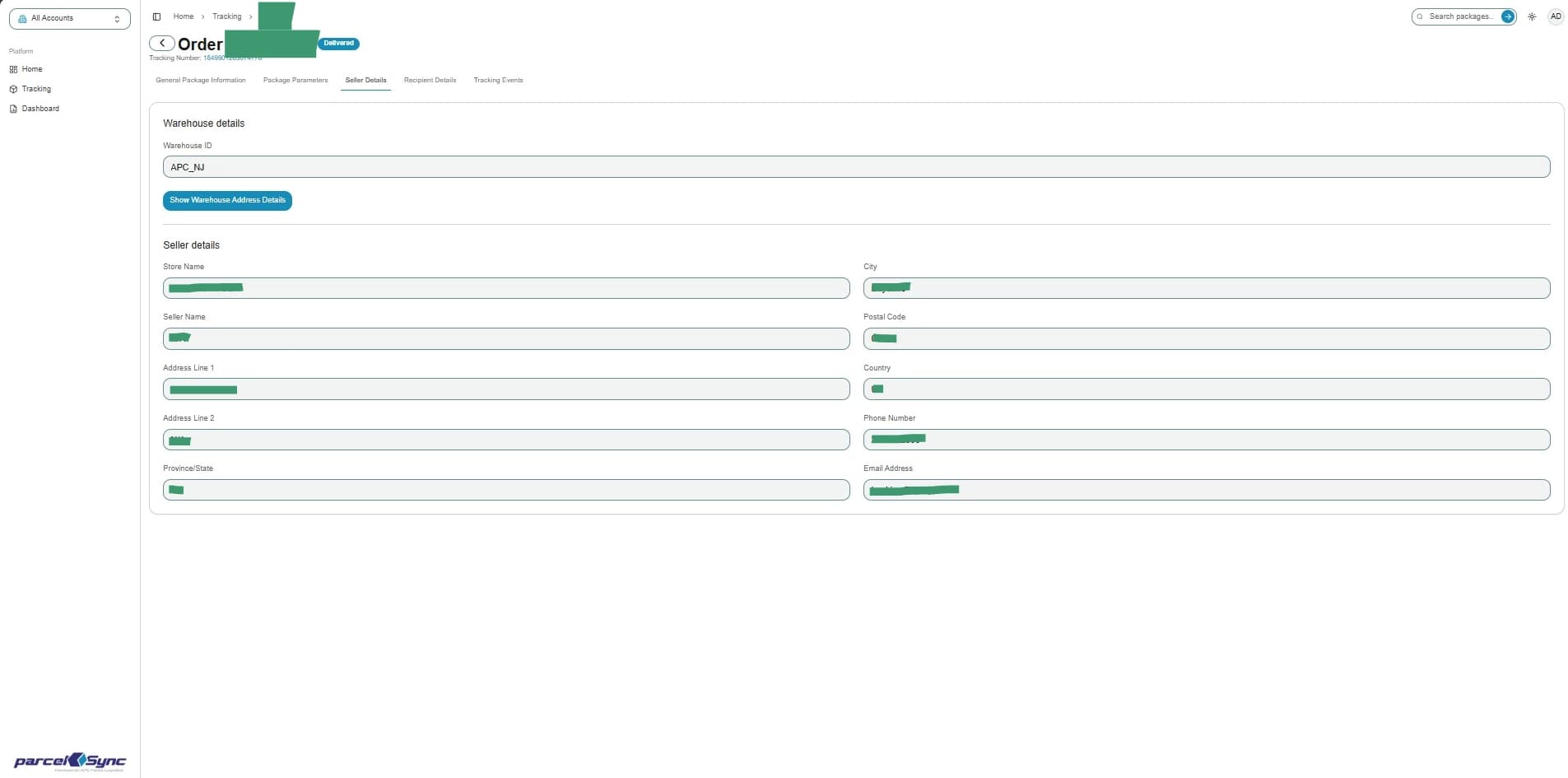 Homepage after successful login