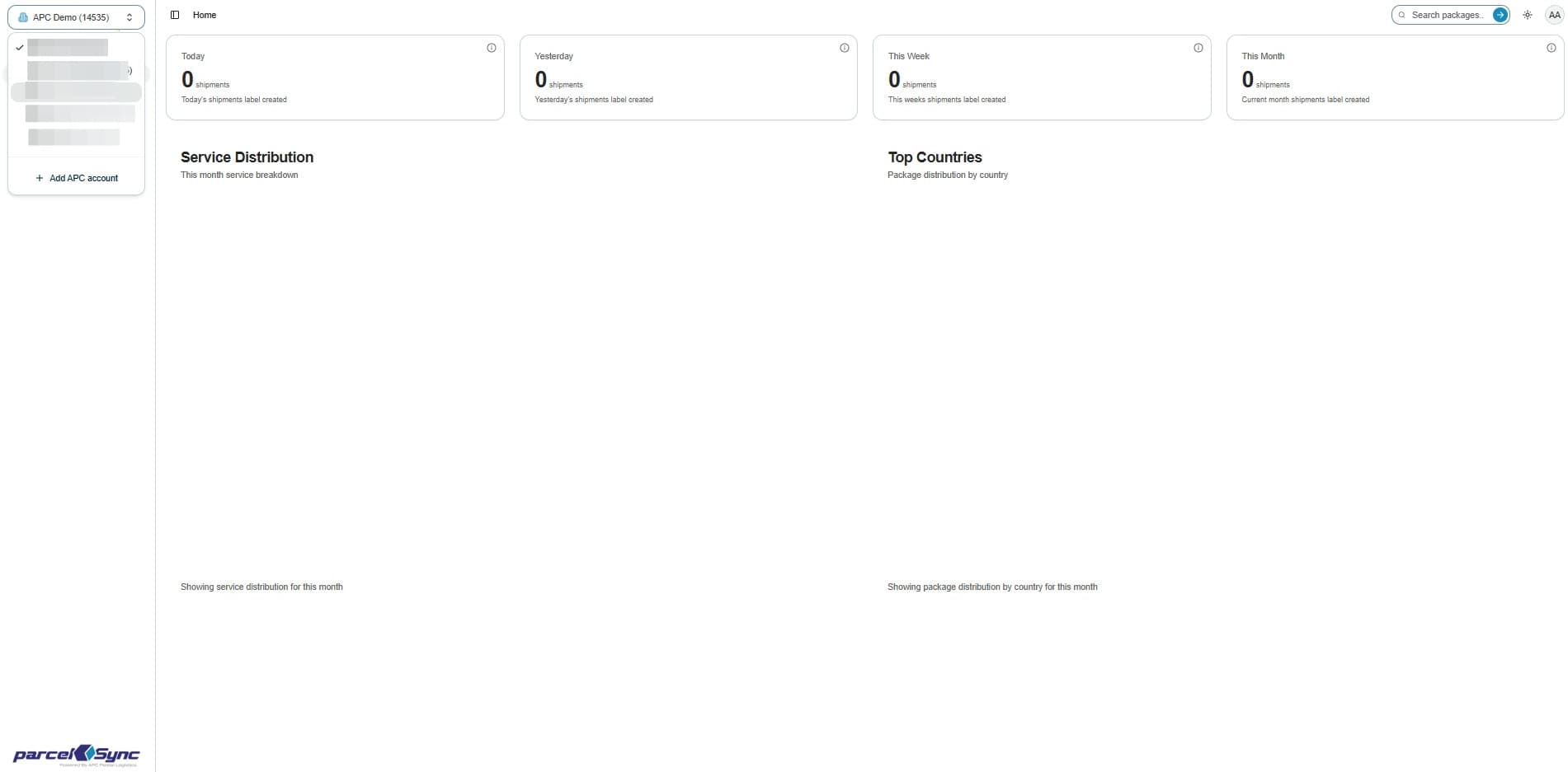 Inputting tracking number